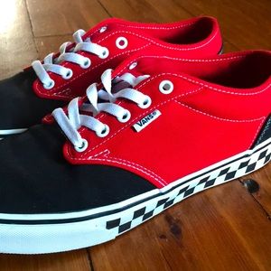 Vans Size 10.5, Red and black checkered